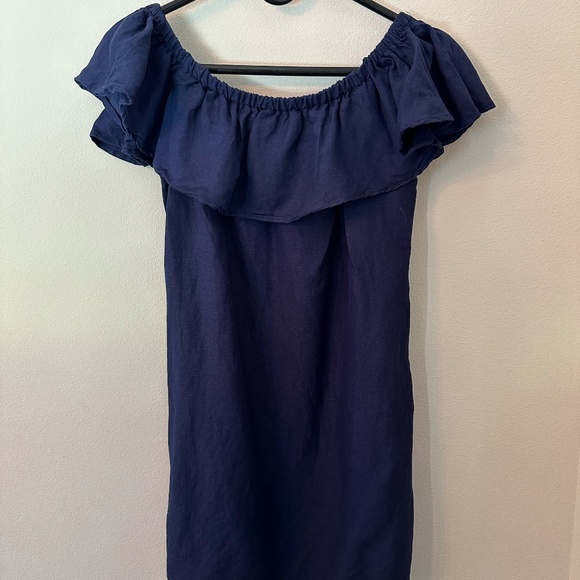 Tommy Bahama | Dresses | Tommy Bahama Linen Blend Off The Shoulder Dress  Navy Small | Poshmark